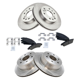 TRQ® - Front and Rear Disc Brake Kit with Ceramic Pads
