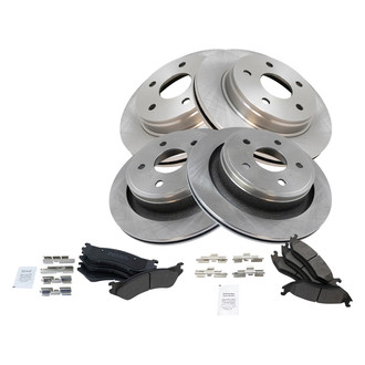 TRQ® - Disc Brake Kit with Semi-Metallic Pads