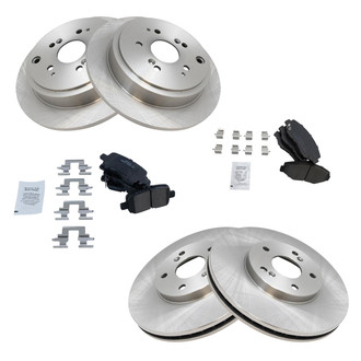TRQ® - Front and Rear Disc Brake Kit with Ceramic Pads