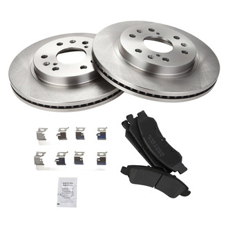 TRQ® - Front Disc Brake Kit with Semi-Metallic Pads