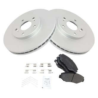 TRQ® - Front Disc Brake Kit with Semi-Metallic Pads