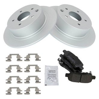 TRQ® - Rear Disc Brake Kit with Semi-Metallic Pads