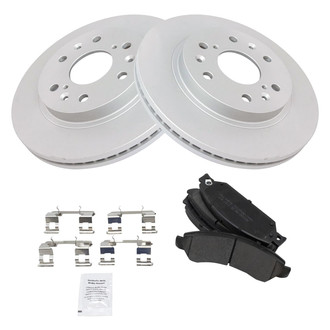 TRQ® - Front Disc Brake Kit with Semi-Metallic Pads