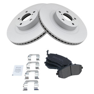 TRQ® - Front Disc Brake Kit with Semi-Metallic Pads