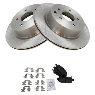 TRQ® - Rear Disc Brake Kit with Semi-Metallic Pads