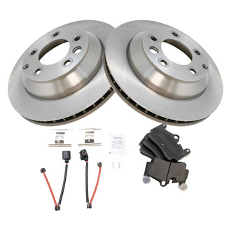 TRQ® - Rear Disc Brake Kit with Semi-Metallic Pads