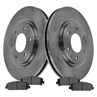 TRQ® - Front Disc Brake Kit with Semi-Metallic Pads