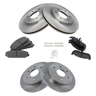 TRQ® - Front and Rear Disc Brake Kit with Ceramic Pads