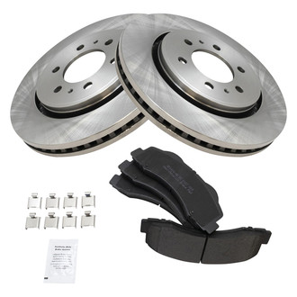 TRQ® - Front Disc Brake Kit with Semi-Metallic Pads