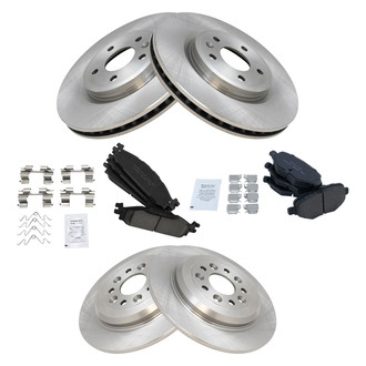 TRQ® - Front and Rear Disc Brake Kit with Ceramic Pads