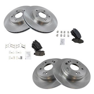 TRQ® - Front and Rear Disc Brake Kit with Ceramic Pads
