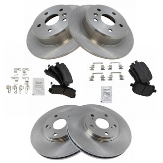 TRQ® - Disc Brake Kit with Semi-Metallic Pads