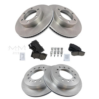 TRQ® - Front and Rear Disc Brake Kit with Ceramic Pads