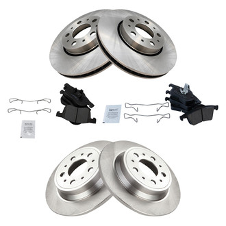 TRQ® - Front and Rear Disc Brake Kit with Ceramic Pads