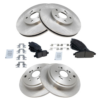 TRQ® - Front and Rear Disc Brake Kit with Ceramic Pads