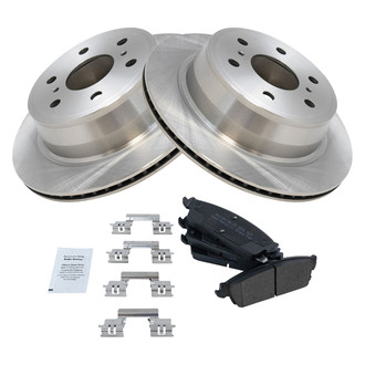 TRQ® - Rear Disc Brake Kit with Semi-Metallic Pads