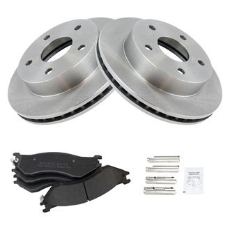 TRQ® - Front Disc Brake Kit with Semi-Metallic Pads