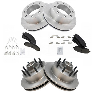 TRQ® - Front and Rear Disc Brake Kit with Ceramic Pads