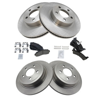 TRQ® - Front and Rear Disc Brake Kit with Ceramic Pads