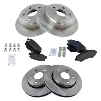 TRQ® - Front and Rear Disc Brake Kit with Ceramic Pads