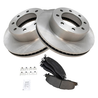 TRQ® - Front Disc Brake Kit with Semi-Metallic Pads