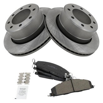 TRQ® - Rear Disc Brake Kit with Semi-Metallic Pads