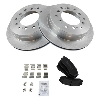 TRQ® - Rear Disc Brake Kit with Semi-Metallic Pads