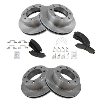 TRQ® - Front and Rear Disc Brake Kit with Ceramic Pads