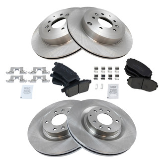 TRQ® - Front and Rear Disc Brake Kit with Ceramic Pads