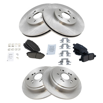 TRQ® - Front and Rear Disc Brake Kit with Ceramic Pads