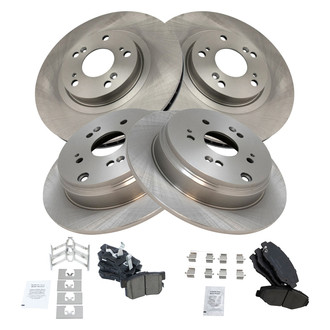 TRQ® - Front and Rear Disc Brake Kit with Ceramic Pads