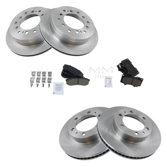 TRQ® - Front and Rear Disc Brake Kit with Ceramic Pads