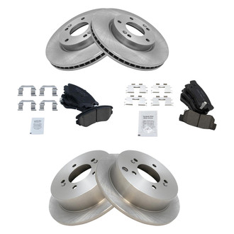 TRQ® - Front and Rear Disc Brake Kit with Ceramic Pads