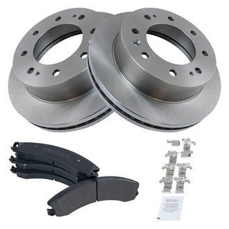 TRQ® - Front Disc Brake Kit with Semi-Metallic Pads
