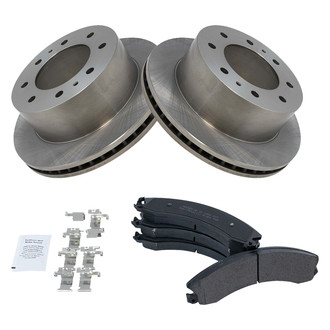 TRQ® - Rear Disc Brake Kit with Semi-Metallic Pads
