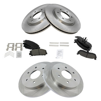 TRQ® - Front and Rear Disc Brake Kit with Ceramic Pads