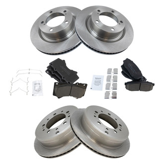 TRQ® - Front and Rear Disc Brake Kit with Ceramic Pads
