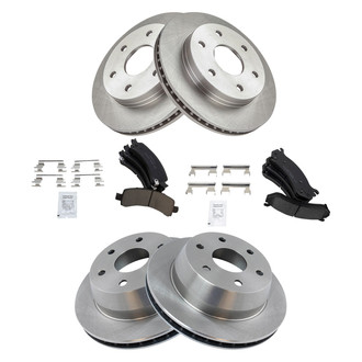 TRQ® - Front and Rear Disc Brake Kit with Ceramic Pads