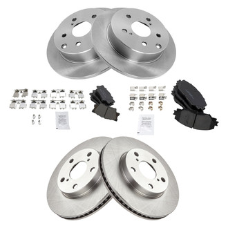 TRQ® - Front and Rear Disc Brake Kit with Ceramic Pads
