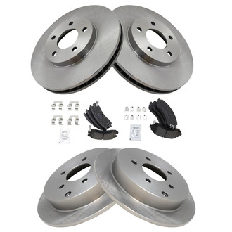 TRQ® - Front and Rear Disc Brake Kit with Ceramic Pads