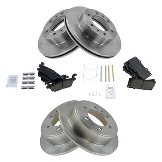 TRQ® - Front and Rear Disc Brake Kit with Ceramic Pads