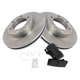 TRQ® - Front Disc Brake Kit with Semi-Metallic Pads