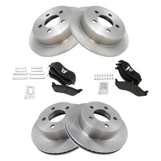 TRQ® - Front and Rear Disc Brake Kit with Ceramic Pads