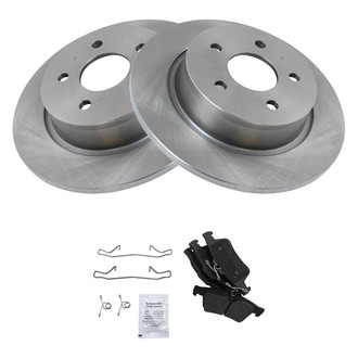 TRQ® - Rear Disc Brake Kit with Semi-Metallic Pads