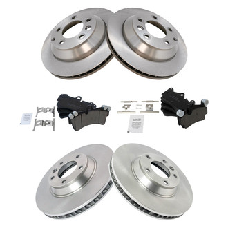 TRQ® - Front and Rear Disc Brake Kit with Ceramic Pads