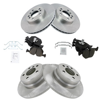 TRQ® - Front and Rear Disc Brake Kit with Ceramic Pads