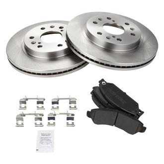 TRQ® - Front Disc Brake Kit with Semi-Metallic Pads