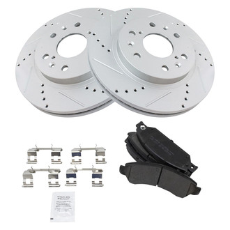 TRQ® - Performance Semi-Metallic Front Brake Kit
