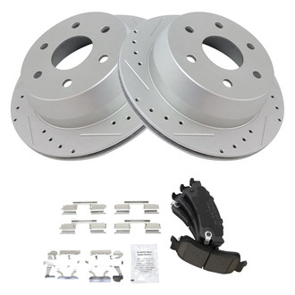 TRQ® - Performance Ceramic Rear Brake Kit