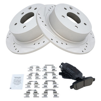 TRQ® - Performance Ceramic Rear Brake Kit